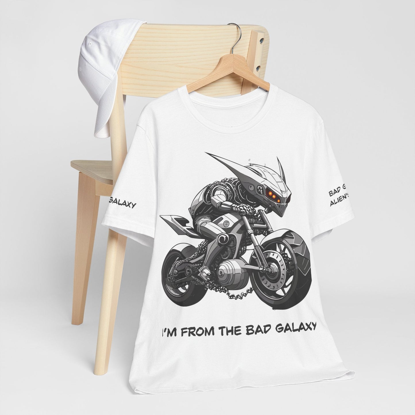 Alien Tee Shirt From Bad Galaxy Made To Order 100 Percent Cotton Lightweight Tee Made In USA
