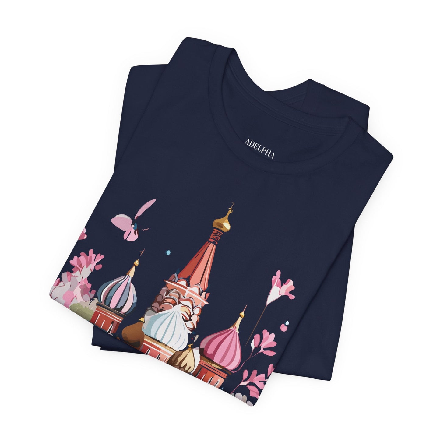 Unisex Moscow Tourist Shirt Graphic Tee By Adelpha Vintage Inspired Art For Everyday Wear