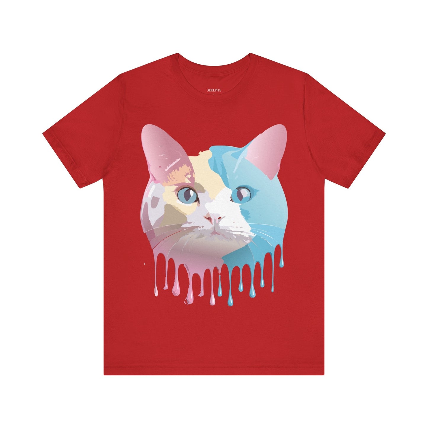 Cat Graphic Tee Unisex Short Sleeve Shirt With Vintage Adelpha Artwork