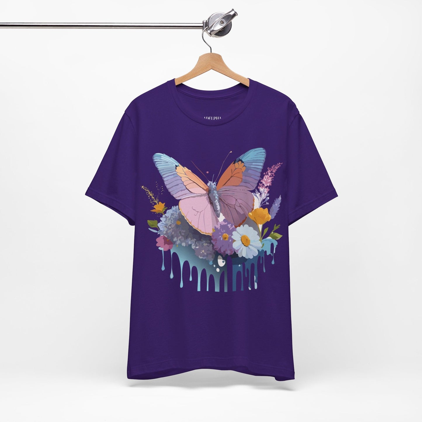 Butterfly Graphic Tee Unisex Short Sleeve Vintage Inspired Art Adelpha