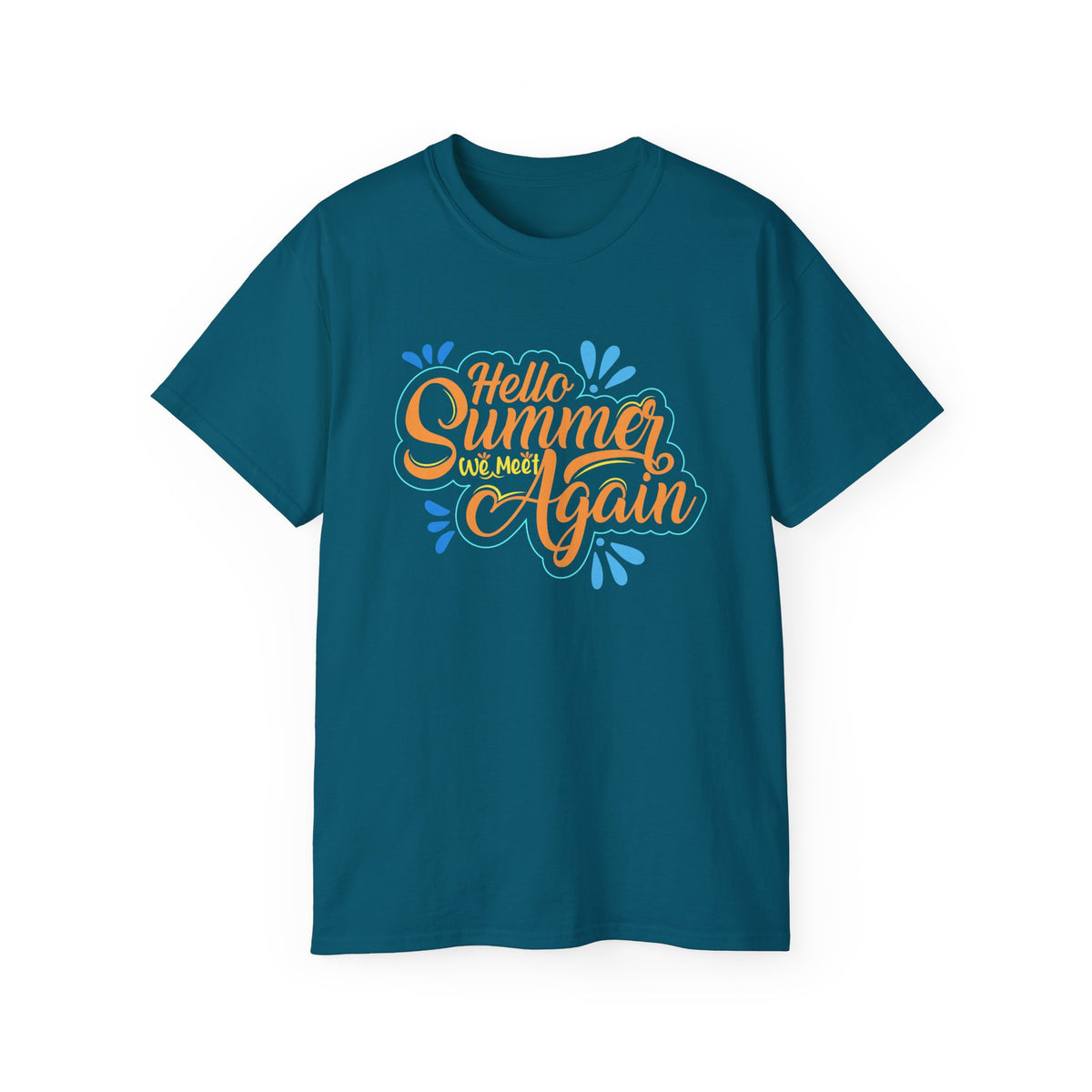 Hello Summer Again T-Shirt | Summer Script Graphic Tee