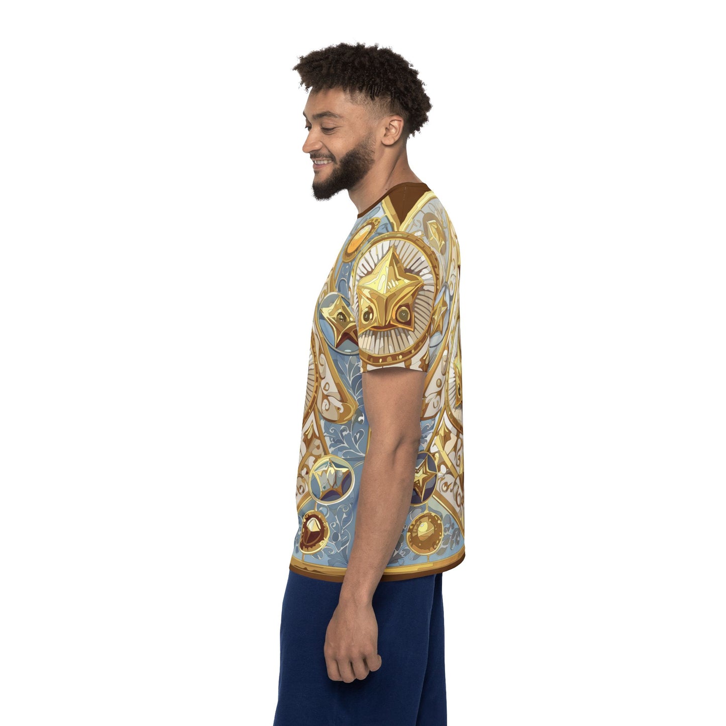 Unisex Poly T-Shirt with Abstract Graphic Design Print