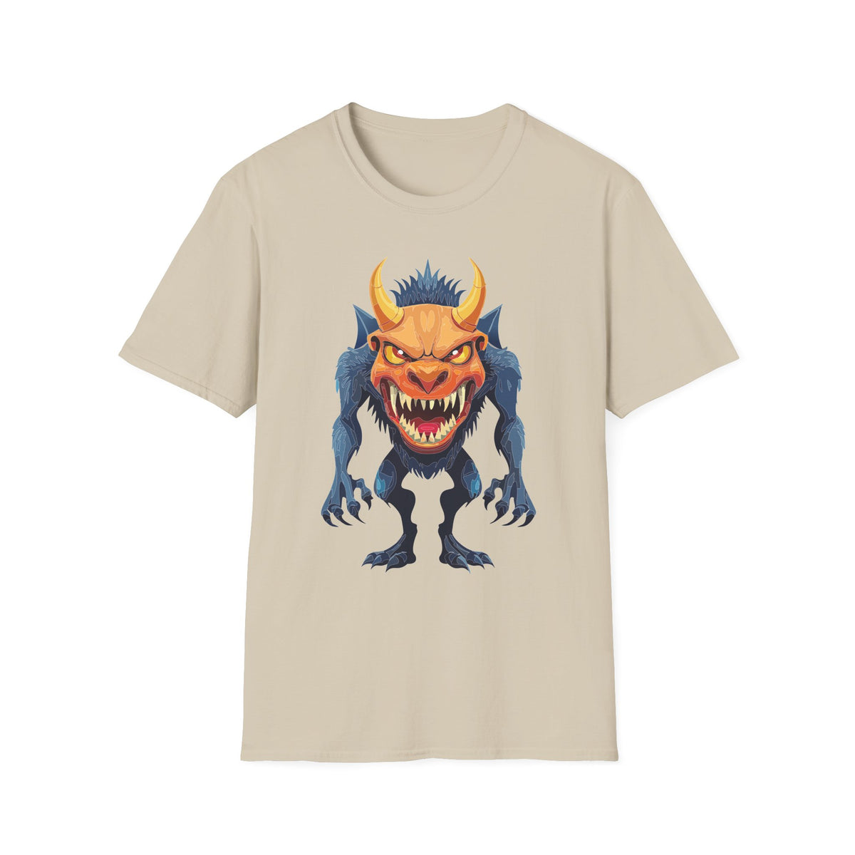 Demon Monster Graphic T-Shirt Cartoon Graphic Tee Unisex 100 Cotton Gildan T-Shirt
