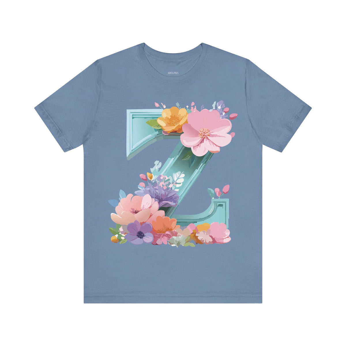 Letter Z Graphic Unisex Cotton Bella+Canvas Tee with Art Letter Design