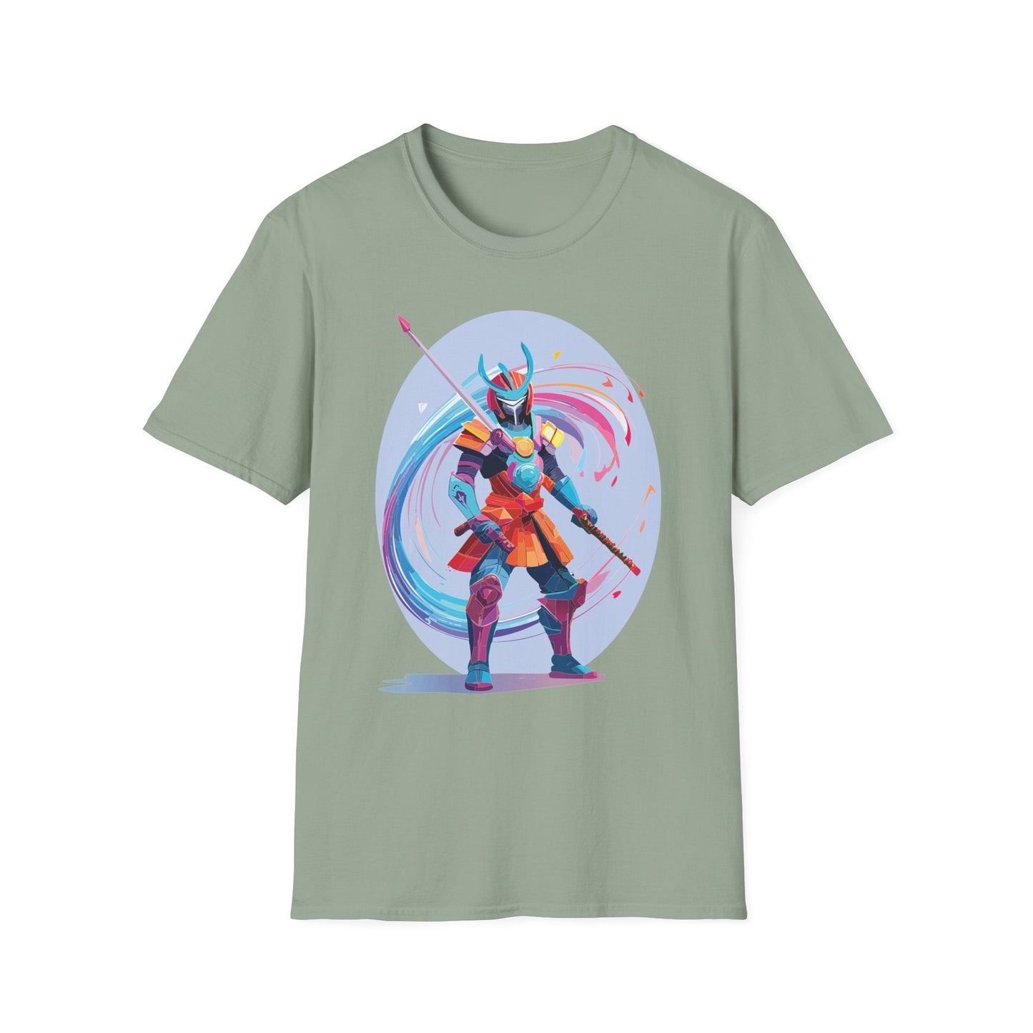 Samurai Shirt Unisex Gildan Softstyle Tee 100 Percent Ring Spun Cotton Samurai Design