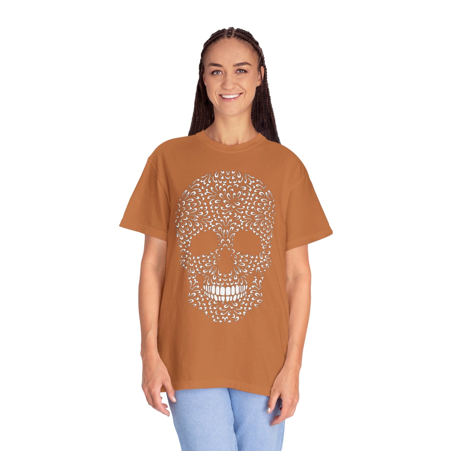 Unisex Cotton Tee Shirt with Skull