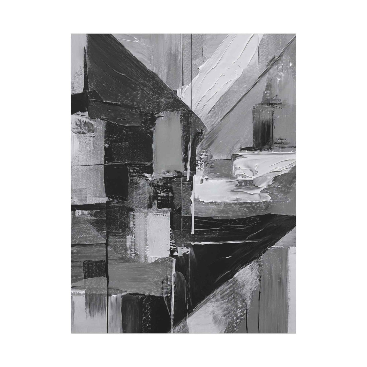 Black Abstract Painting Print Canvas 20x24,20x30,24x30, 24x32,24x36,30x40, 32x48,36x48,40x60 Pine-Wood Inner Frame ABS-18