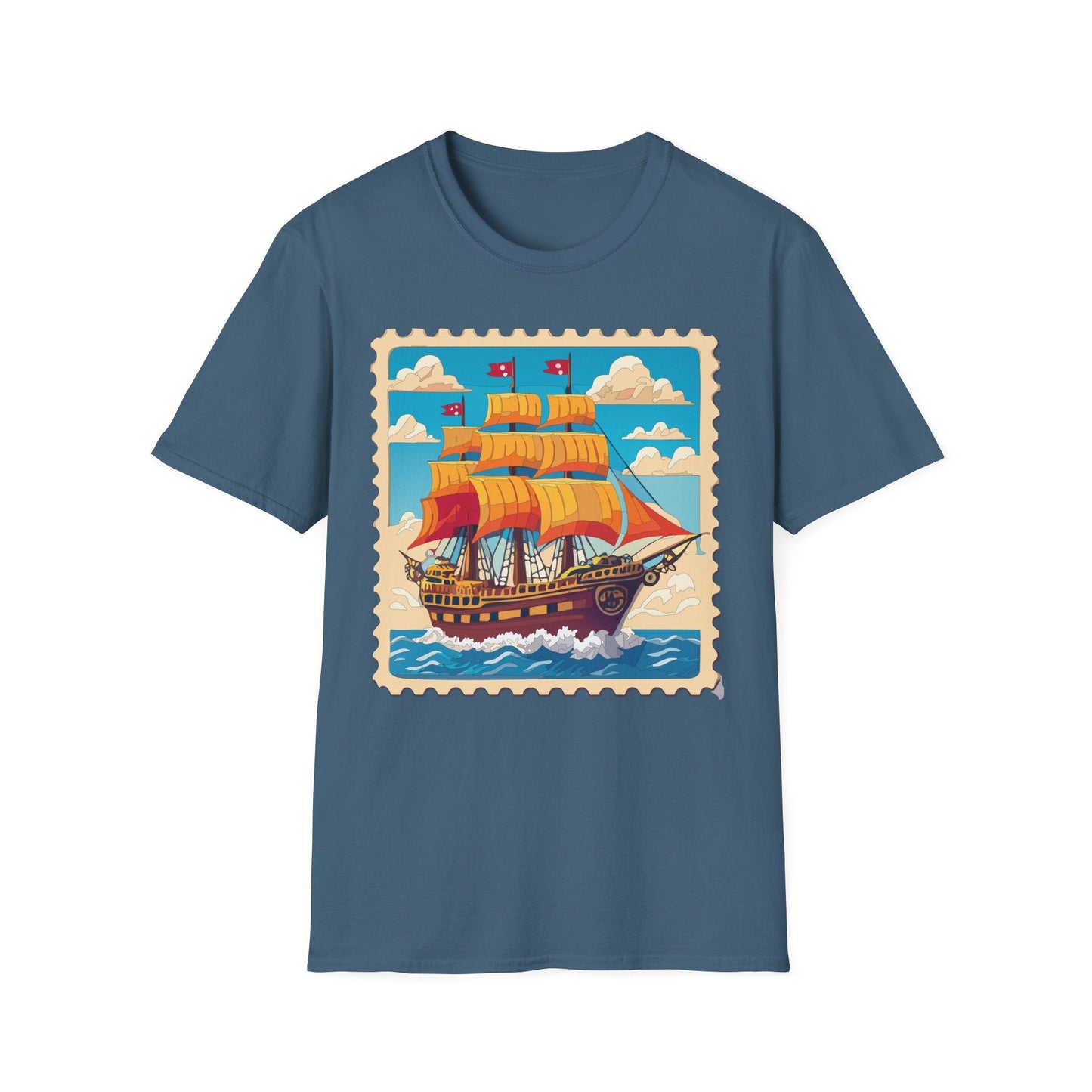 Unisex Softstyle Frigate Ship T Shirt 100 Percent Ring Spun Cotton Gildan 64000 Tee