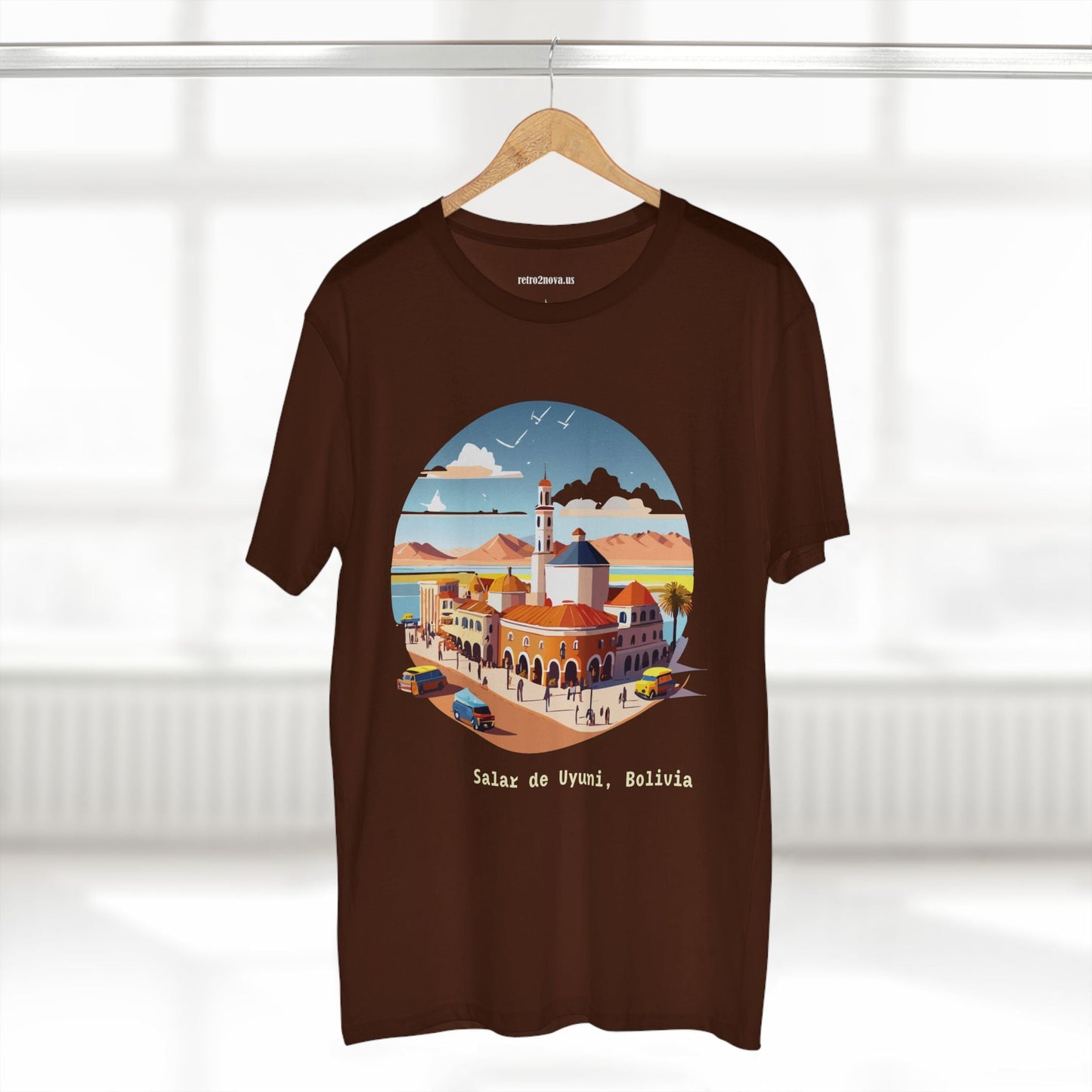 Bolivia Travel Shirt Unisex Premium Cotton Staple Tee With Original Retro2Nova Art Design