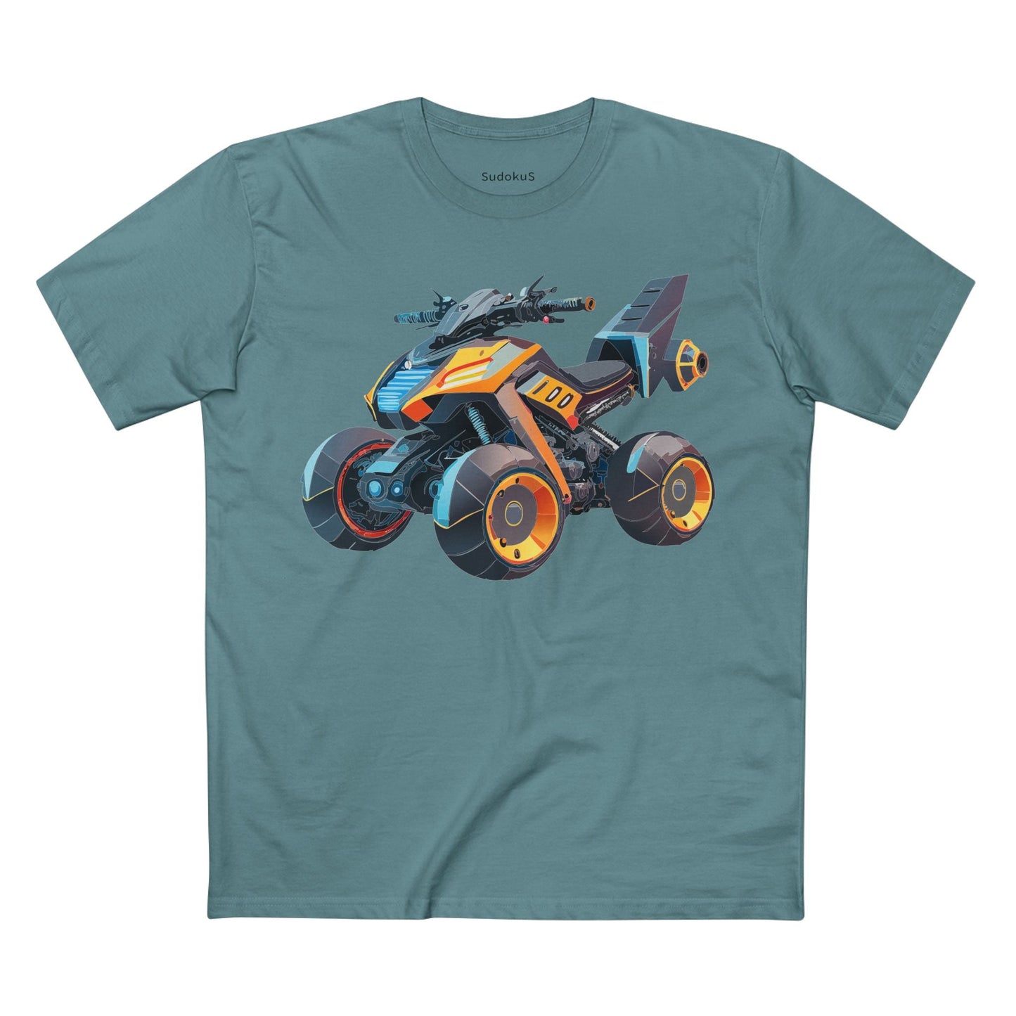 Moto Bike Graphic Unisex 100 Cotton Staple Tee 13
