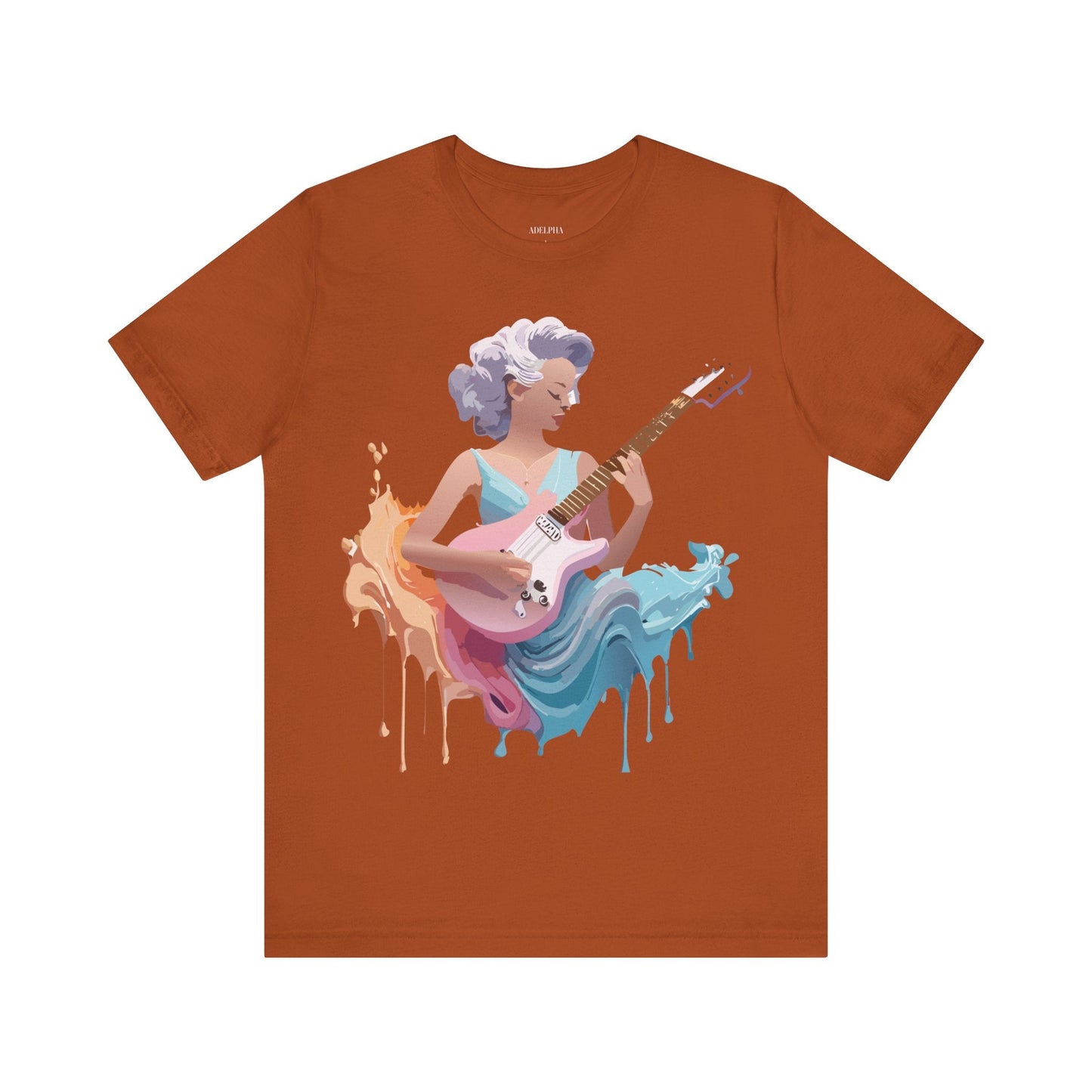 Music Graphic Unisex 100 Cotton Vintage Art with Musical Elements Tee 35
