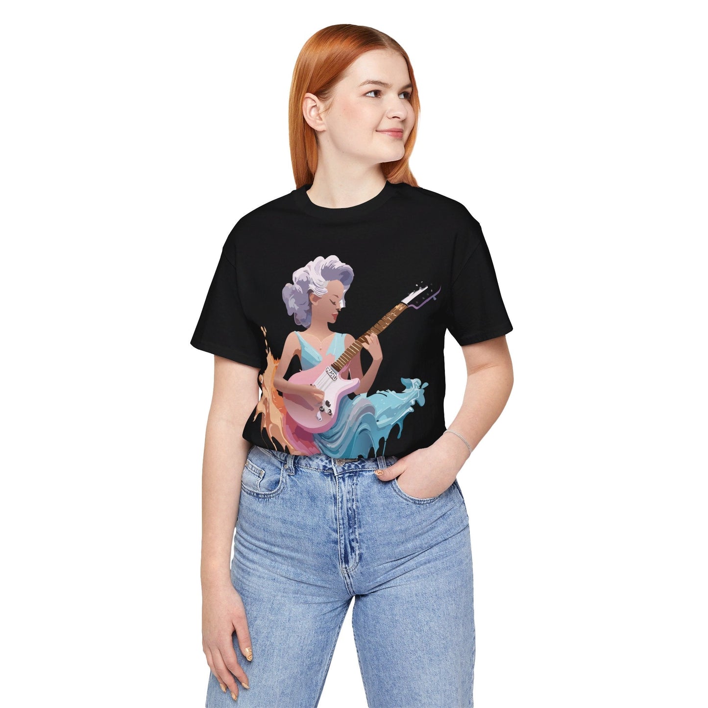 Music Graphic Unisex 100 Cotton Vintage Art with Musical Elements Tee 35