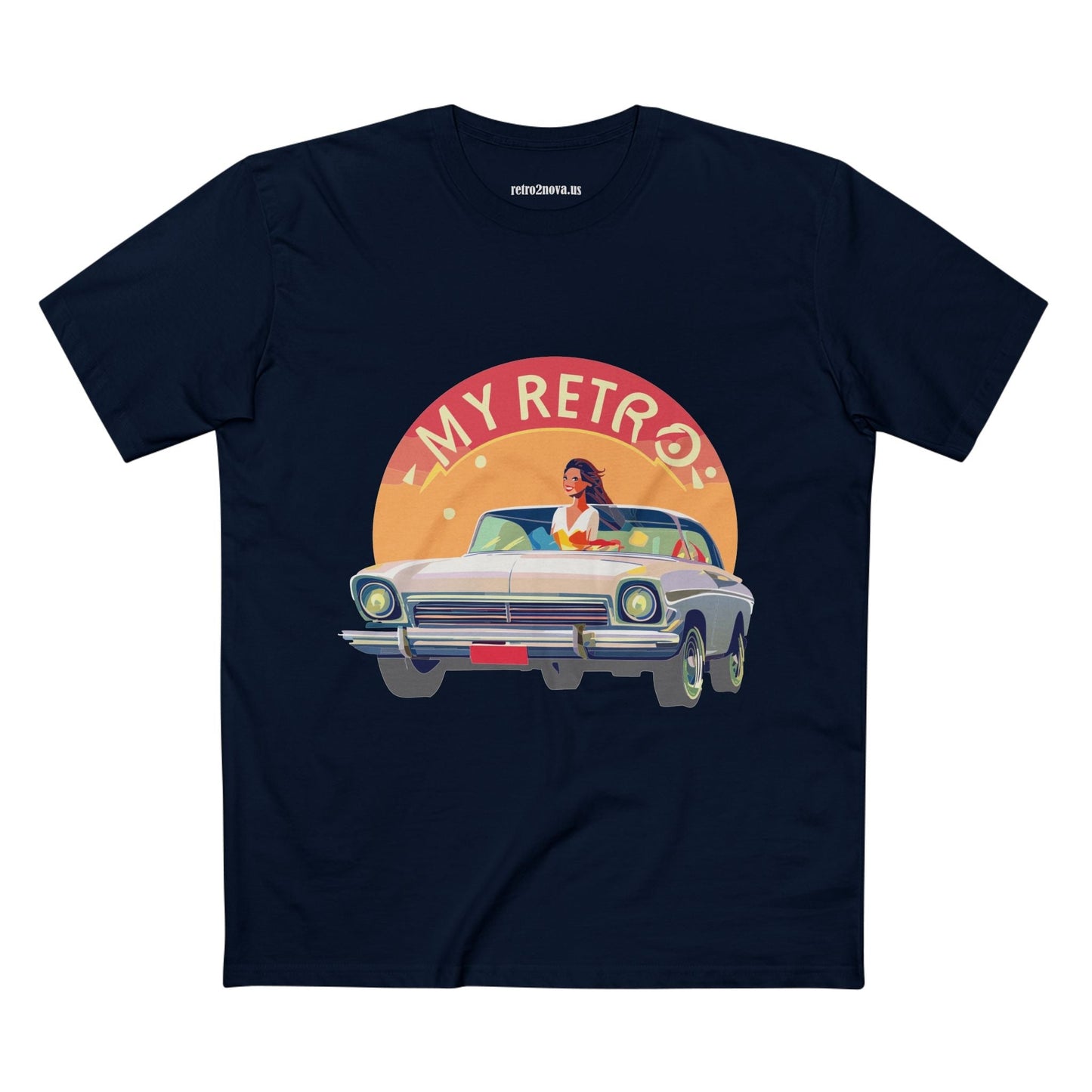Retro Car Shirts Vintage Car RC-26 Unisex Premium Cotton Tee With Original Art Design
