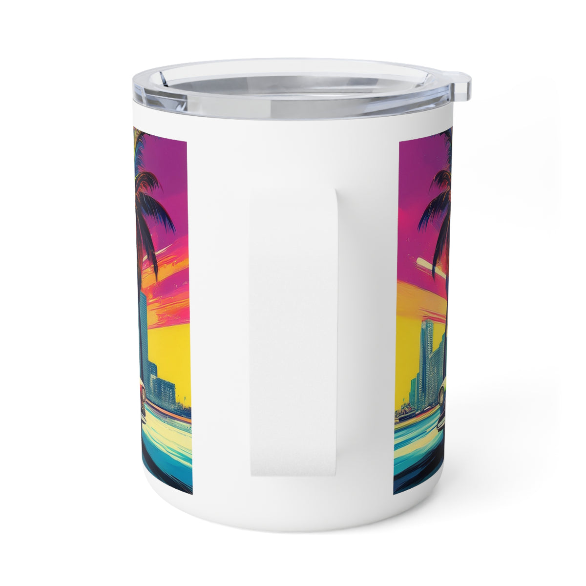 33 Art Design Insulated Coffee Mug Clear Lid 10oz Insulated Coffee Mug 10oz