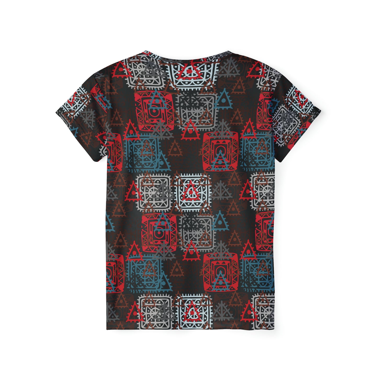 Camiseta de poliéster con estampados abstractos