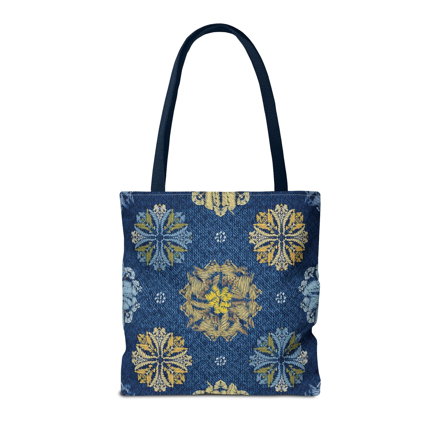 Denim Fabric Imitation Print Unisex Canvas Bag Poly Spun 3 Sizes Tote Bag 125
