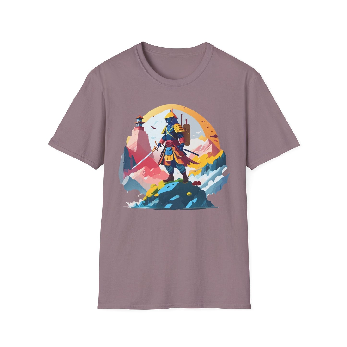 Samurai Unisex T Shirt Softstyle 64000 Short Sleeve Tee 100 Percent Cotton Breathable Comfort Fit