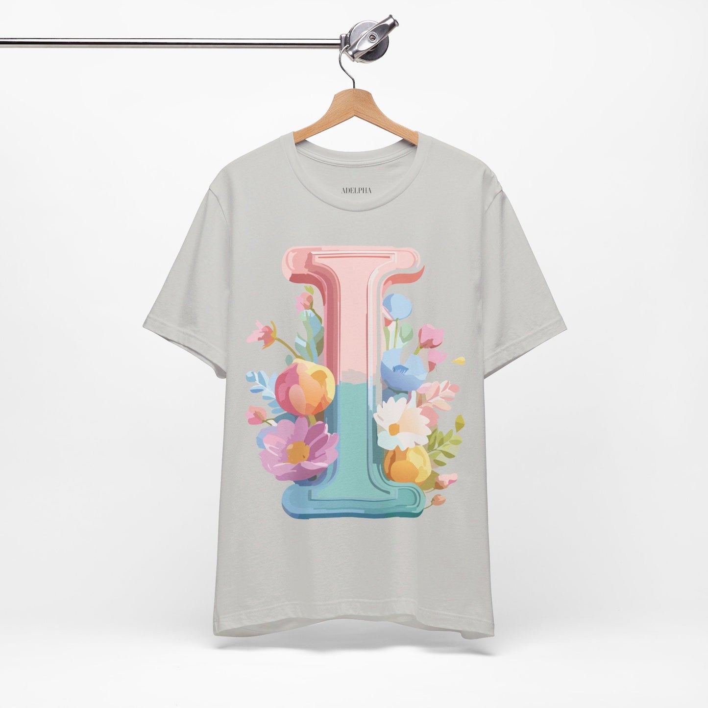 Letter I Shirt Unisex Graphic Tee Adelpha Premium Soft Cotton Vintage Inspired Artwork