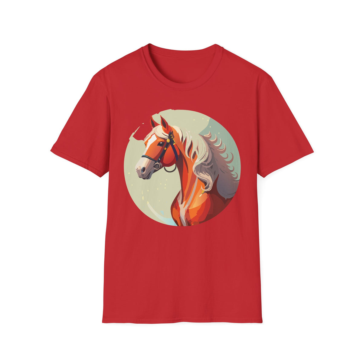 Majestic Chestnut Horse T-Shirt | Illustrated Horse Portrait