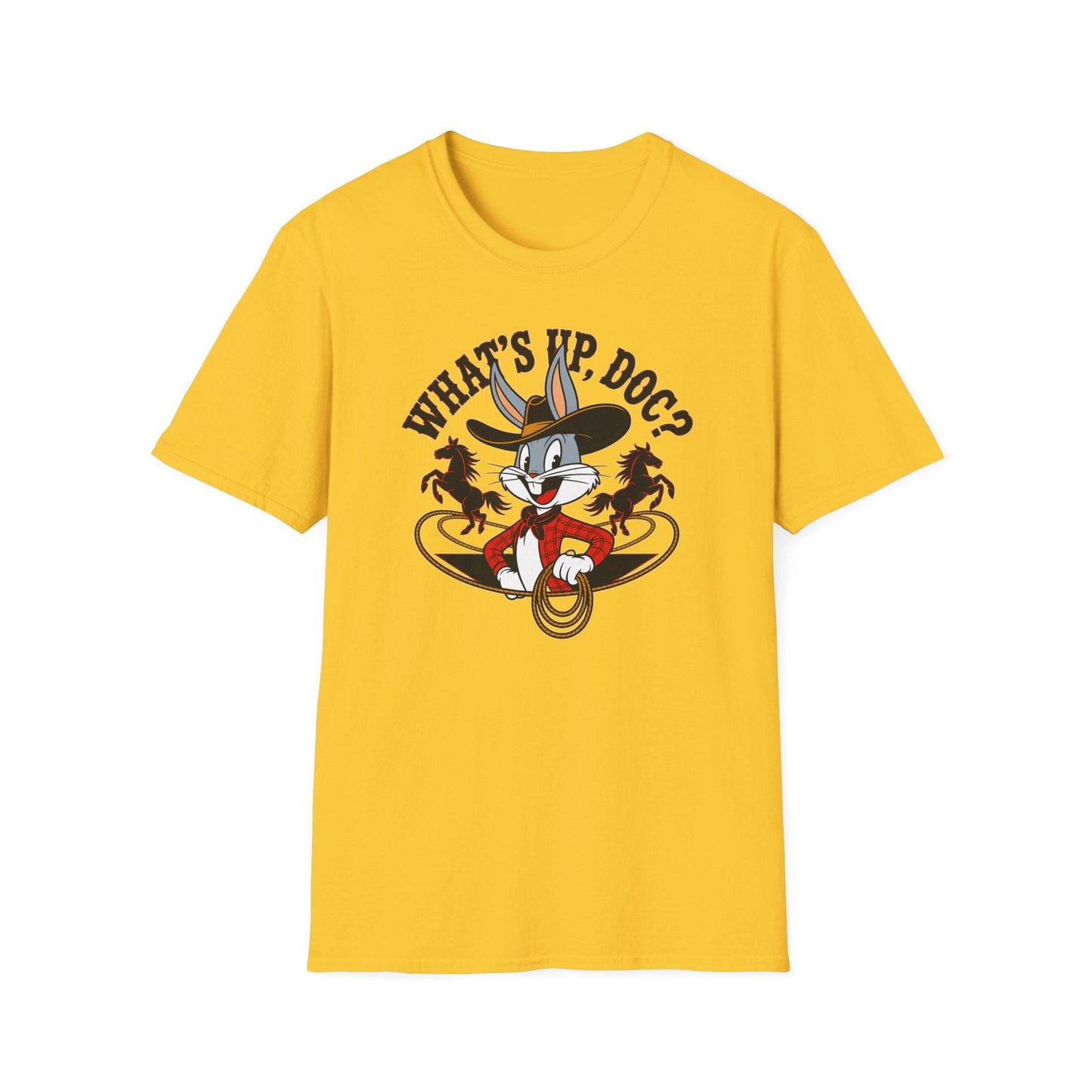 Bugs Bunny Shirt Unisex Cartoon T Shirt With Animation Design Softstyle Gildan 64000