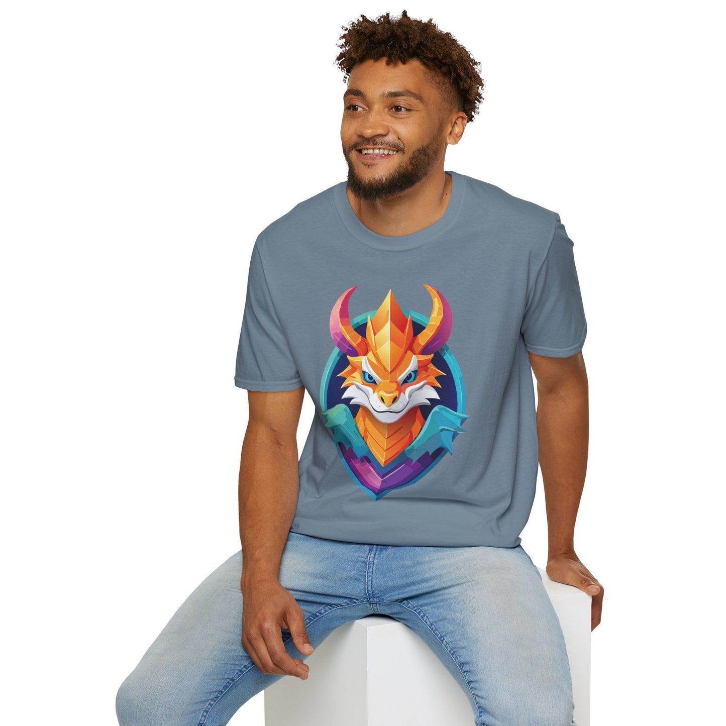 Dragon T Shirt Unisex Gildan Softstyle 64000 Comfortable Cotton Tee With Animal Design