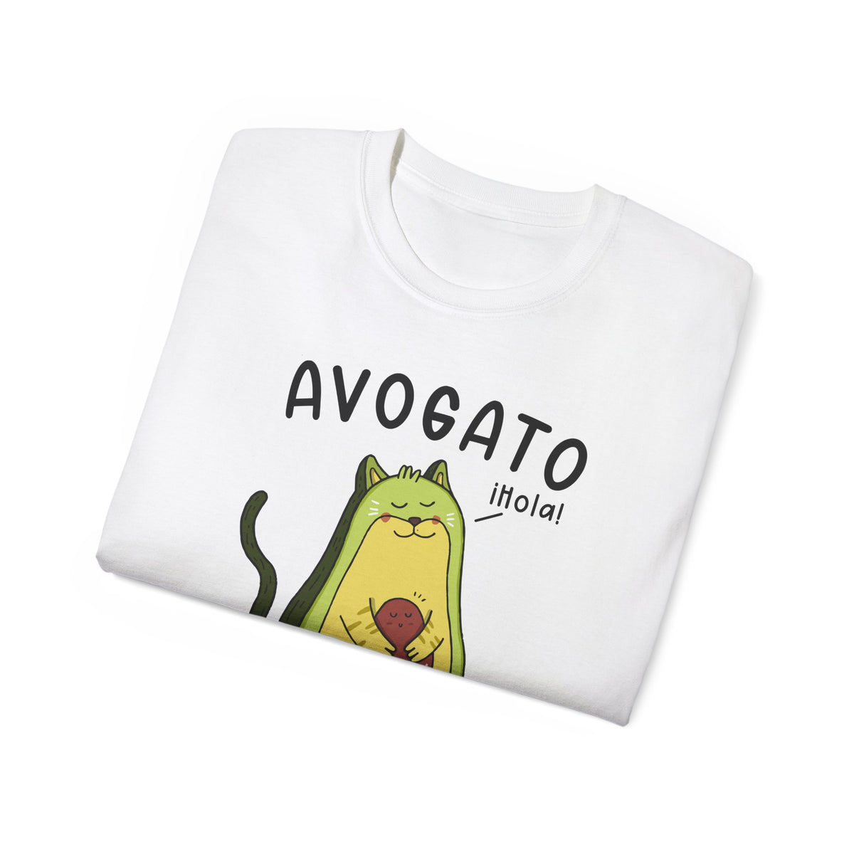 Avogato Avocado Cat Tee | Cute Avocado Cat Illustration