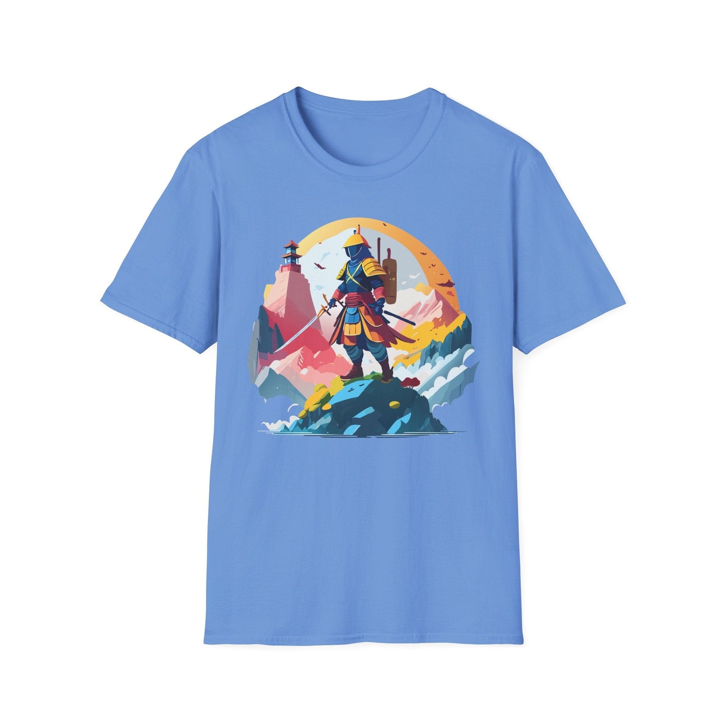 Samurai Unisex T Shirt Softstyle 64000 Short Sleeve Tee 100 Percent Cotton Breathable Comfort Fit