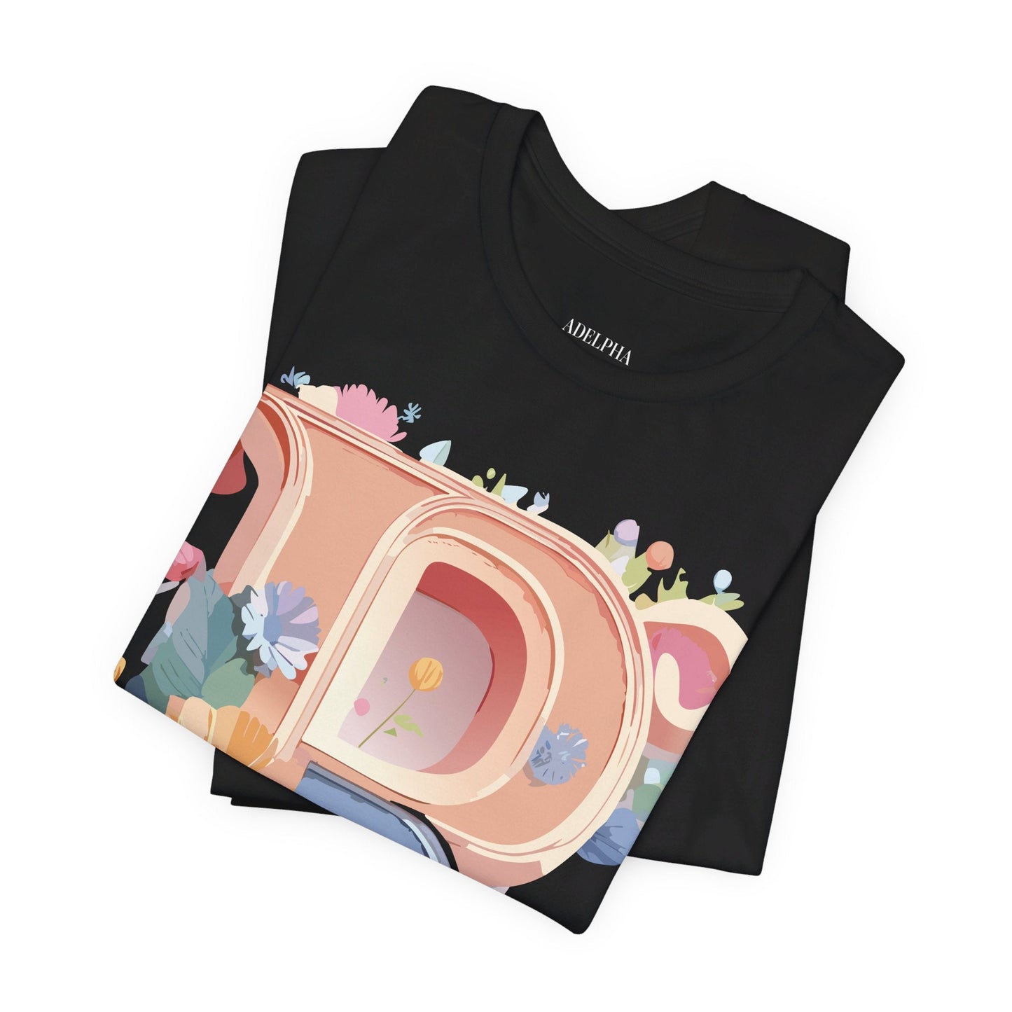 Letter R Shirt Unisex Graphic Tee Premium Cotton Vintage Inspired Art By Adelpha Short Sleeve