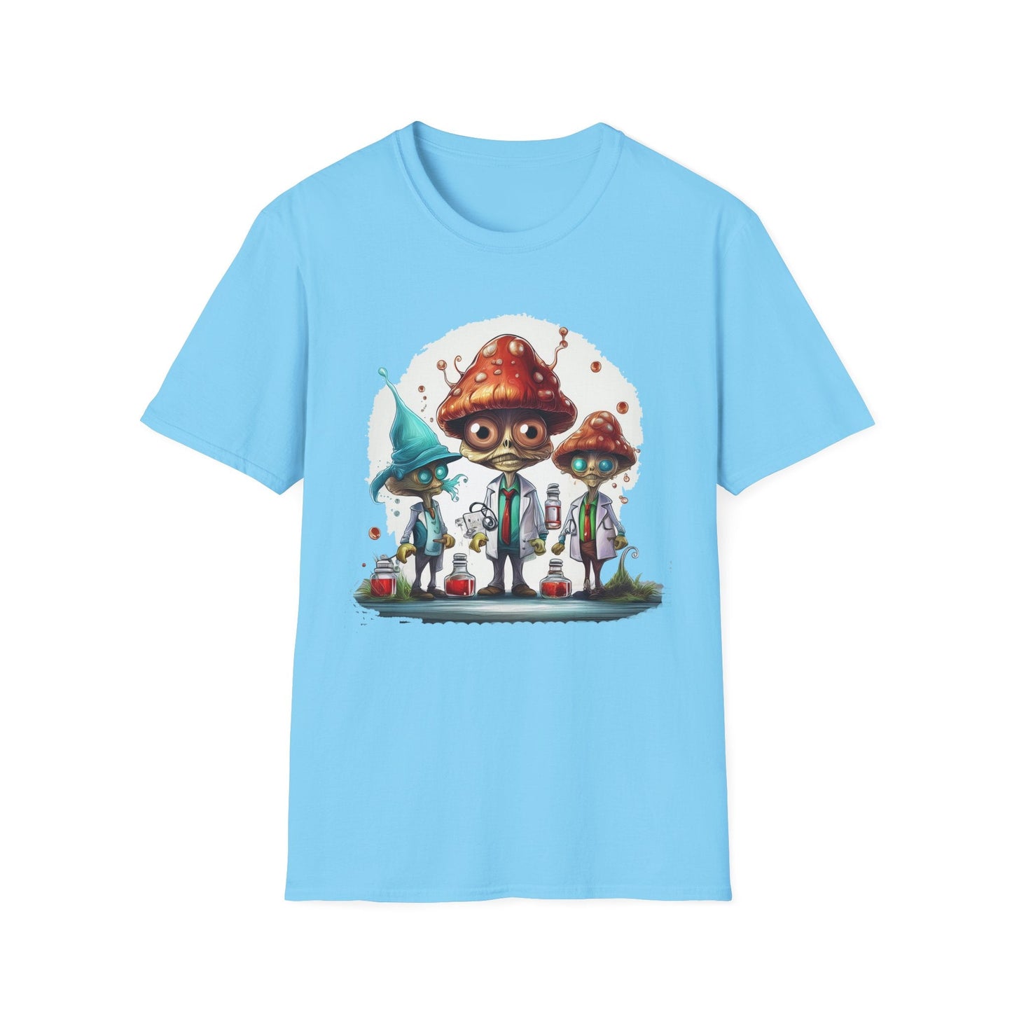 Mashroom Tee Shirt Unisex Funny Mashroom Design Cotton Tee Gildan Softstyle 64000