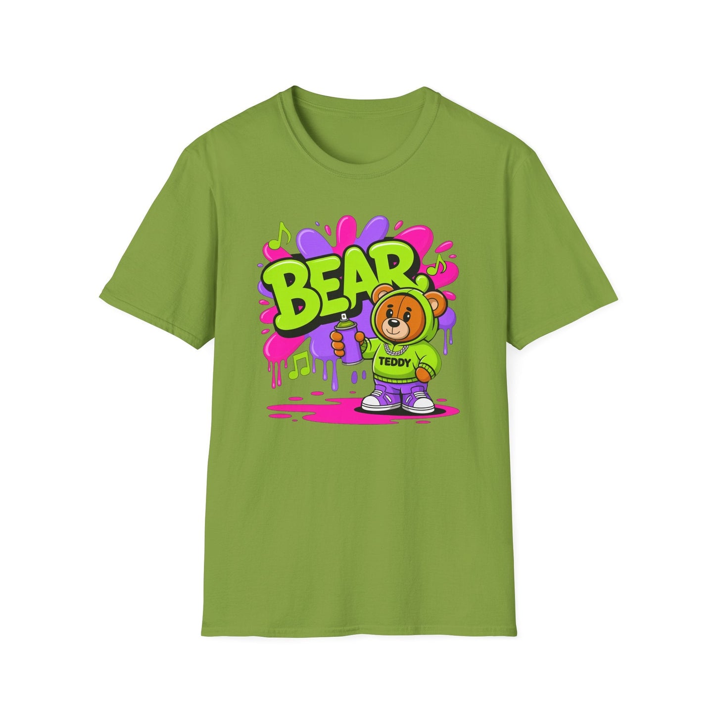 Funny Cartoon Animals T Shirt Unisex Graphic Tee Animation Softstyle Gildan 64000 Ring Spun Cotton