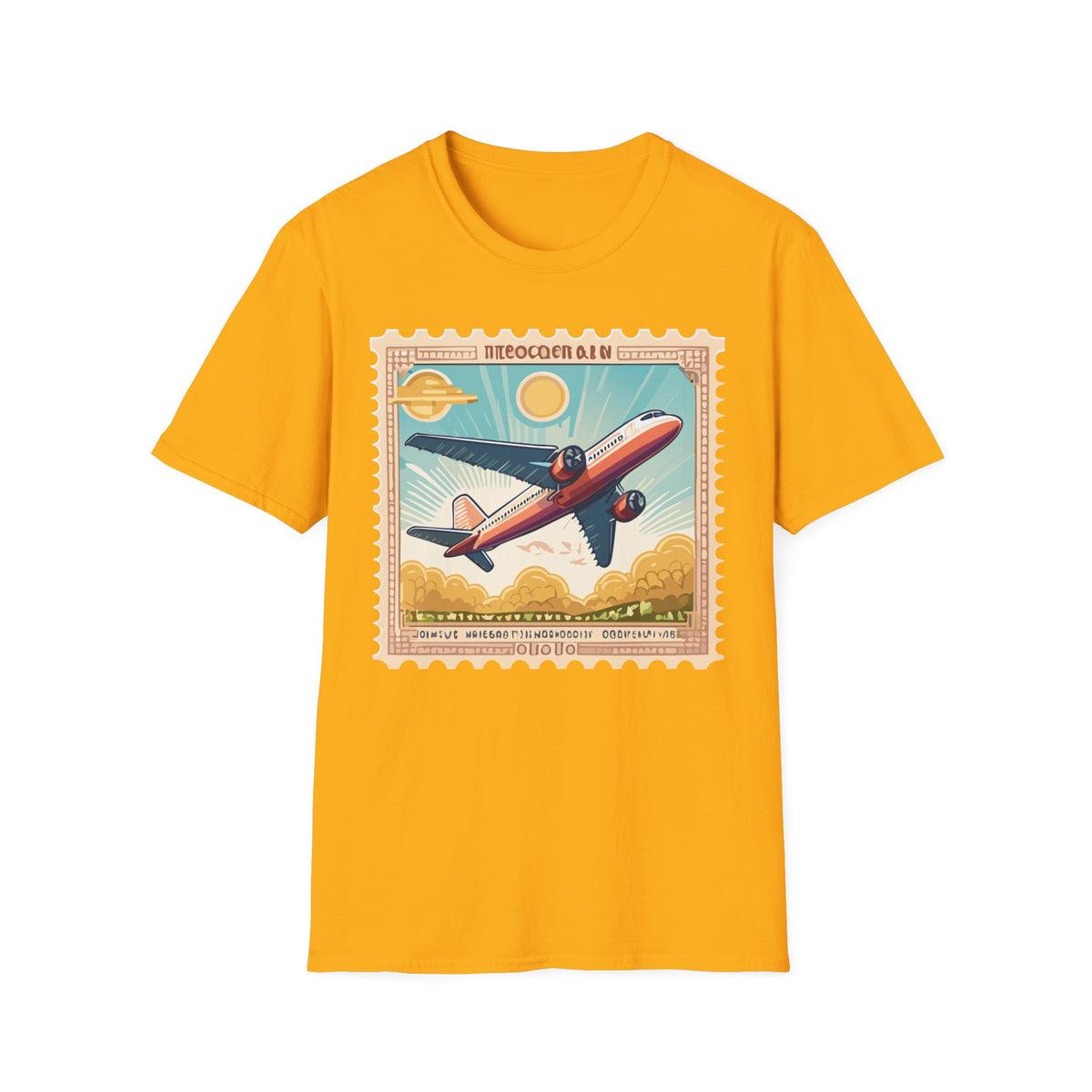 Vintage Airplane Poster T-Shirt | Retro Travel Aviation Art