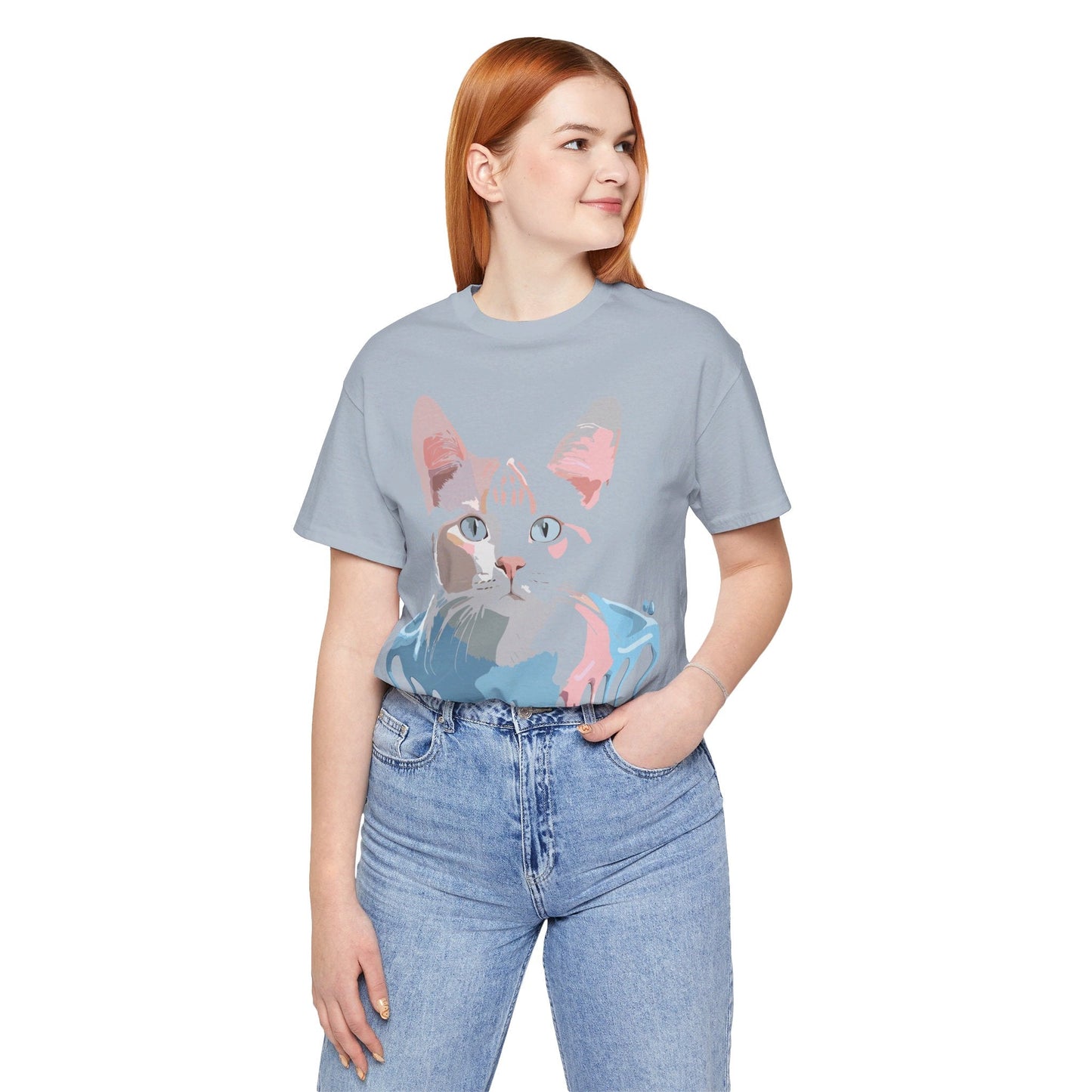 Adelpha Cat Graphic T Shirt Unisex Short Sleeve Vintage Artwork Tee