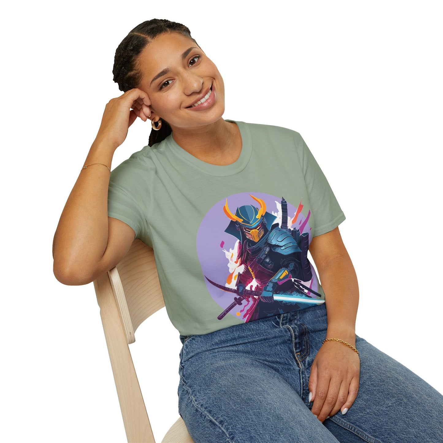 Samurai Shirt Unisex Softstyle Tee 100 Percent Ring Spun Cotton Comfortable Everyday Wear