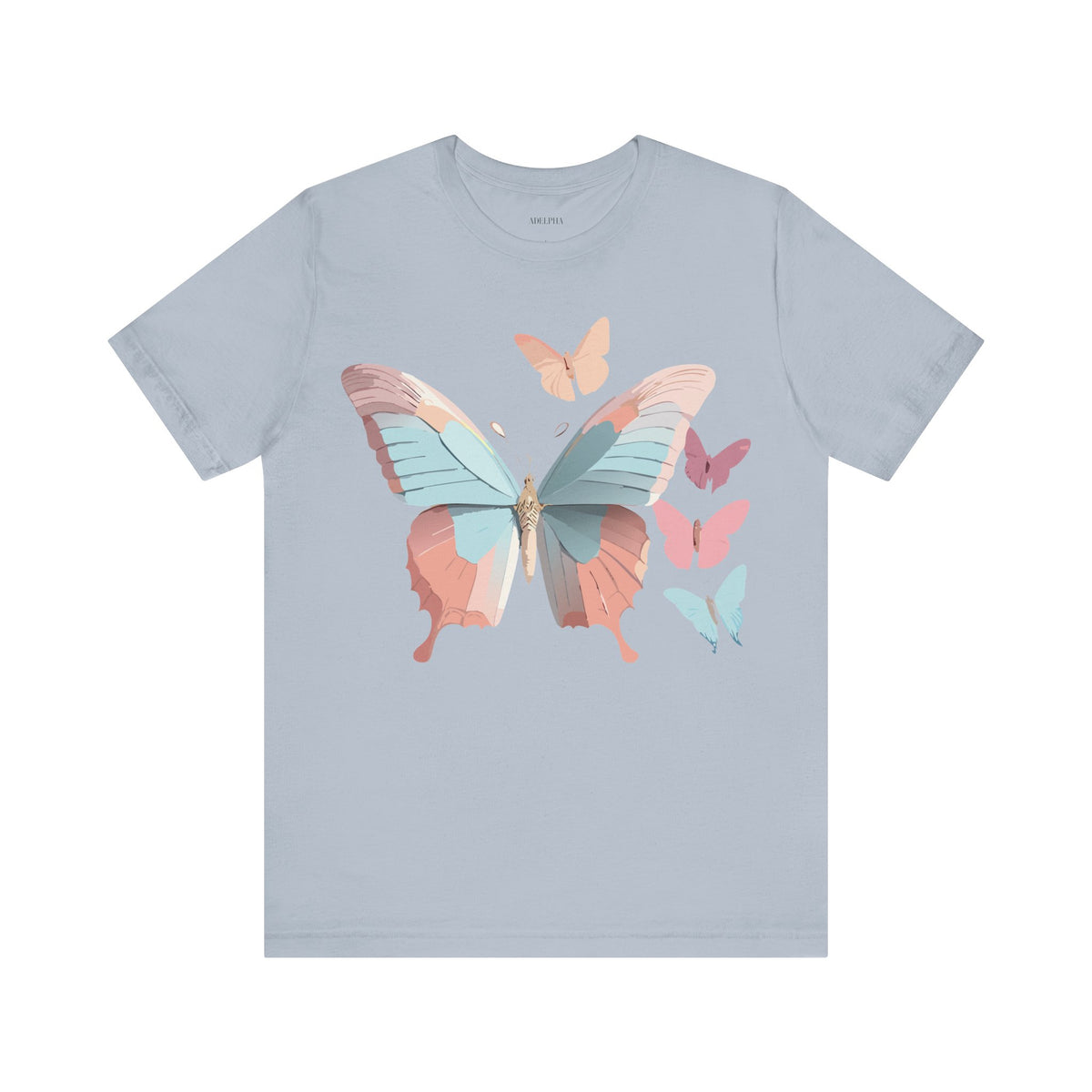 Butterfly Graphic Unisex Cotton Bella+Canvas Tee with Art Design n111