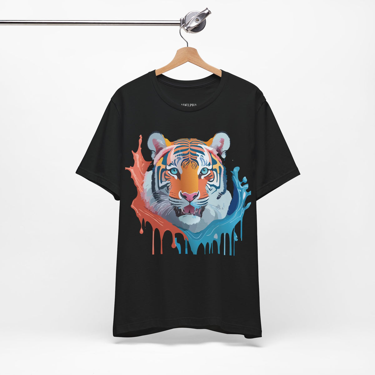 Tiger Graphic Unisex Cotton Bella+Canvas Tee with Art Animal Design e57