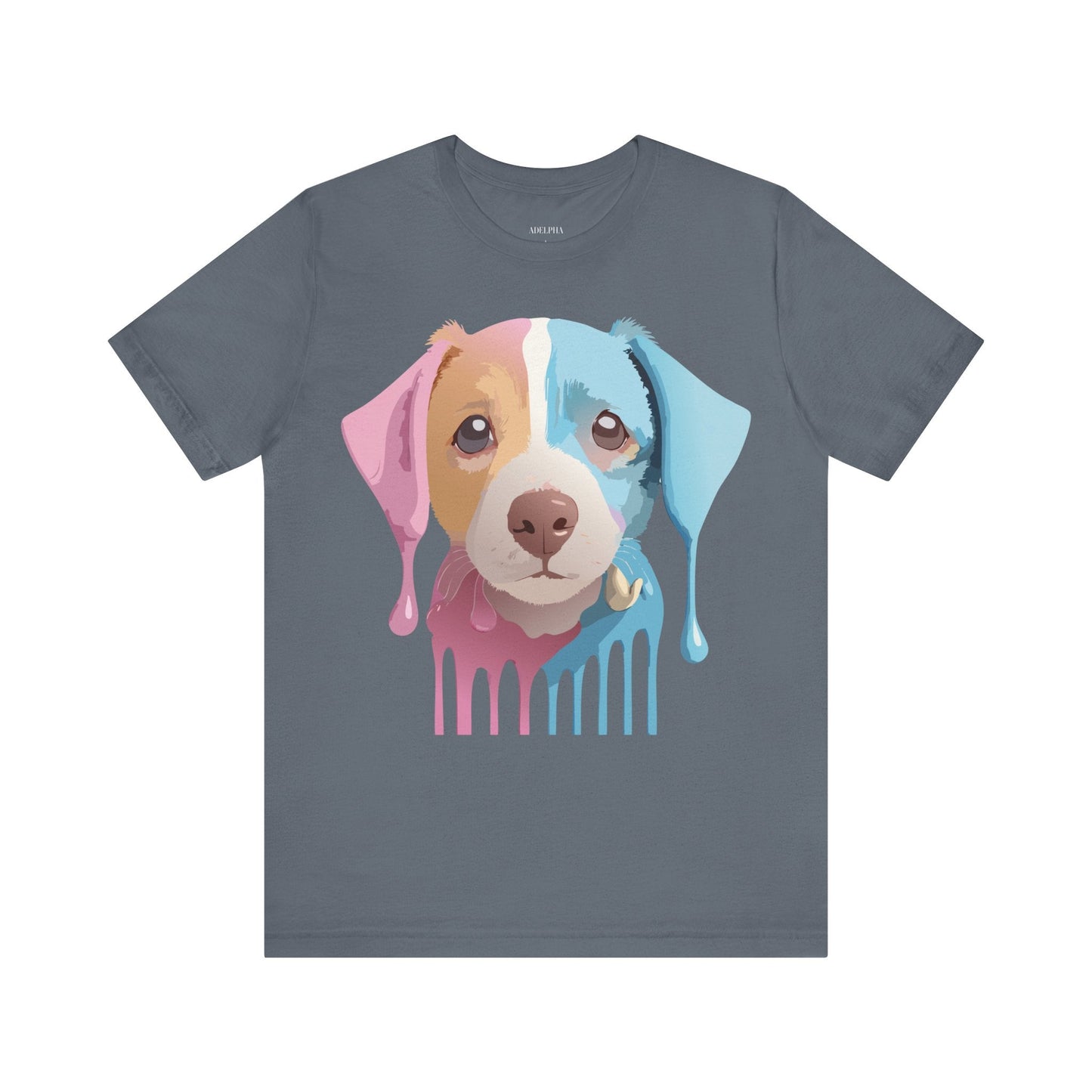 Vintage Inspired Dog Graphic Tee Unisex Jersey Short Sleeve Premium Adelpha Art Design