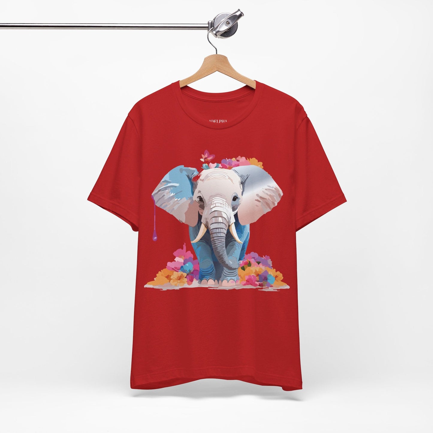Elephant Graphic Tee Unisex Short Sleeve by Adelpha Premium Vintage Inspired Artwork