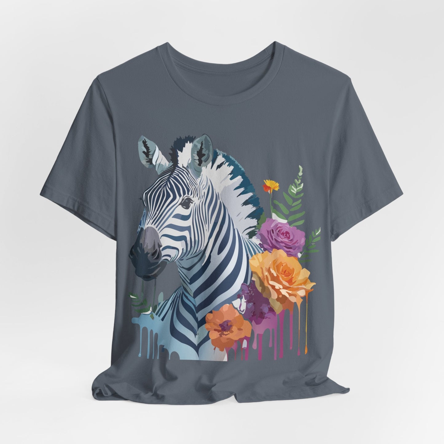 Zebra Graphic Unisex 100 Cotton Vintage Animal Art T-Shirt 4