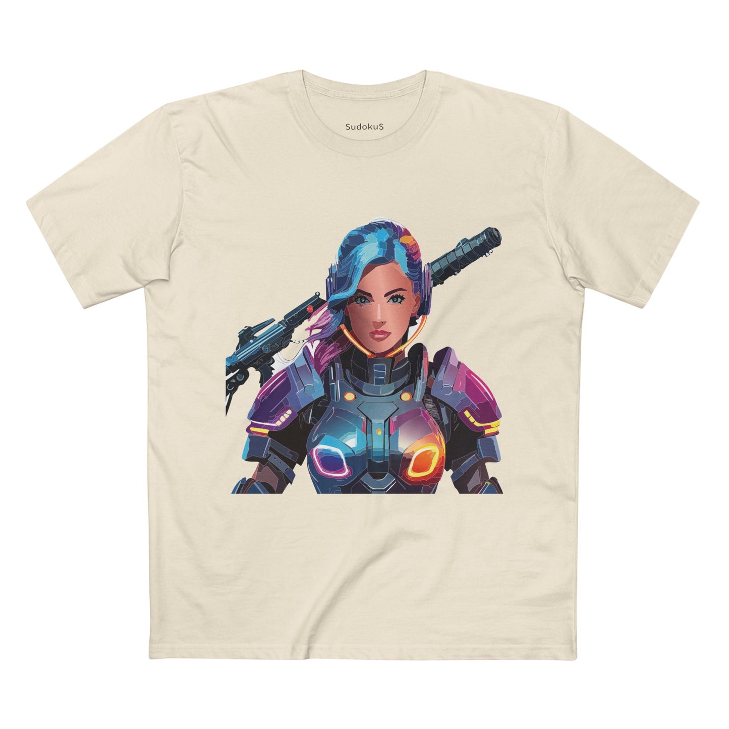 Army-woman Graphic Unisex 100 Cotton Staple Tee 11