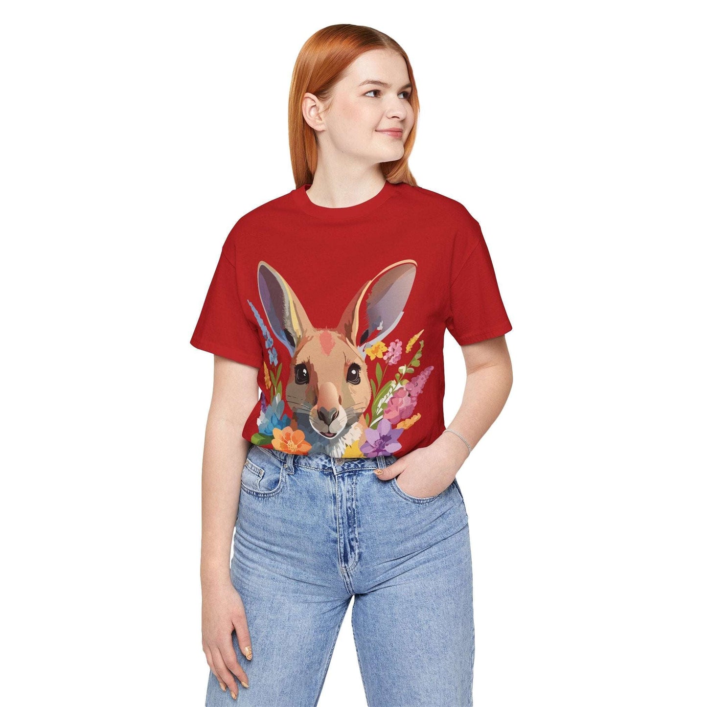 Kangaroo Graphic Unisex 100 Cotton Vintage Animal Artwork Tee 3