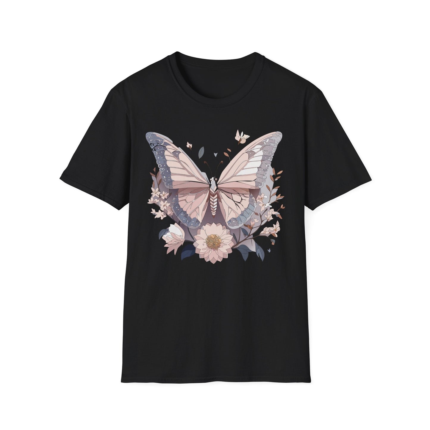Butterfly Shirt Unisex Gildan Softstyle 64000 Monarch Butterfly Tee 100 Percent Ring Spun Cotton