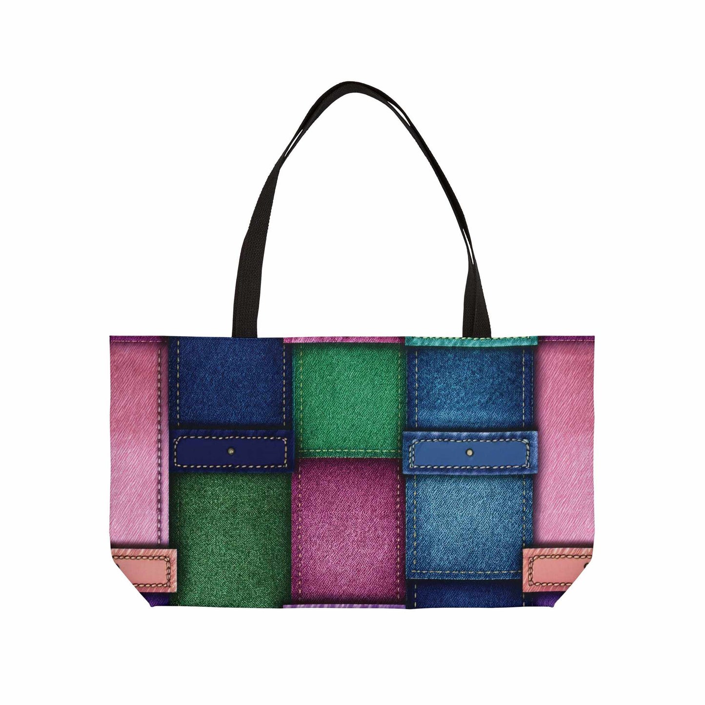 Denim Color Imitation Print Unisex  Yoga Bag  Spun Polyester 24x13 Canvas Gym Bag 30-2