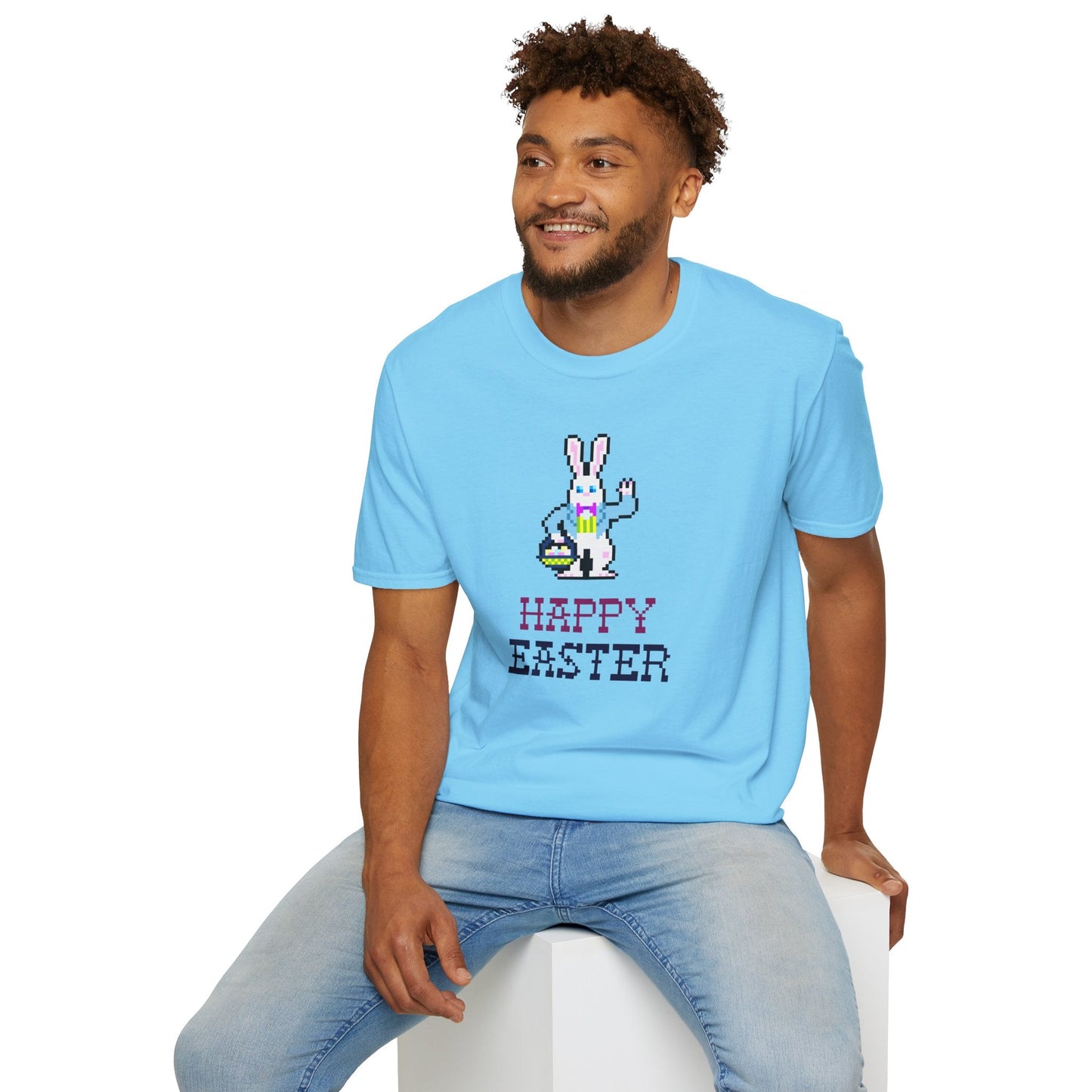 Funny Easter T Shirt With Signature And Prints Unisex Gildan Softstyle Cotton Tee Design