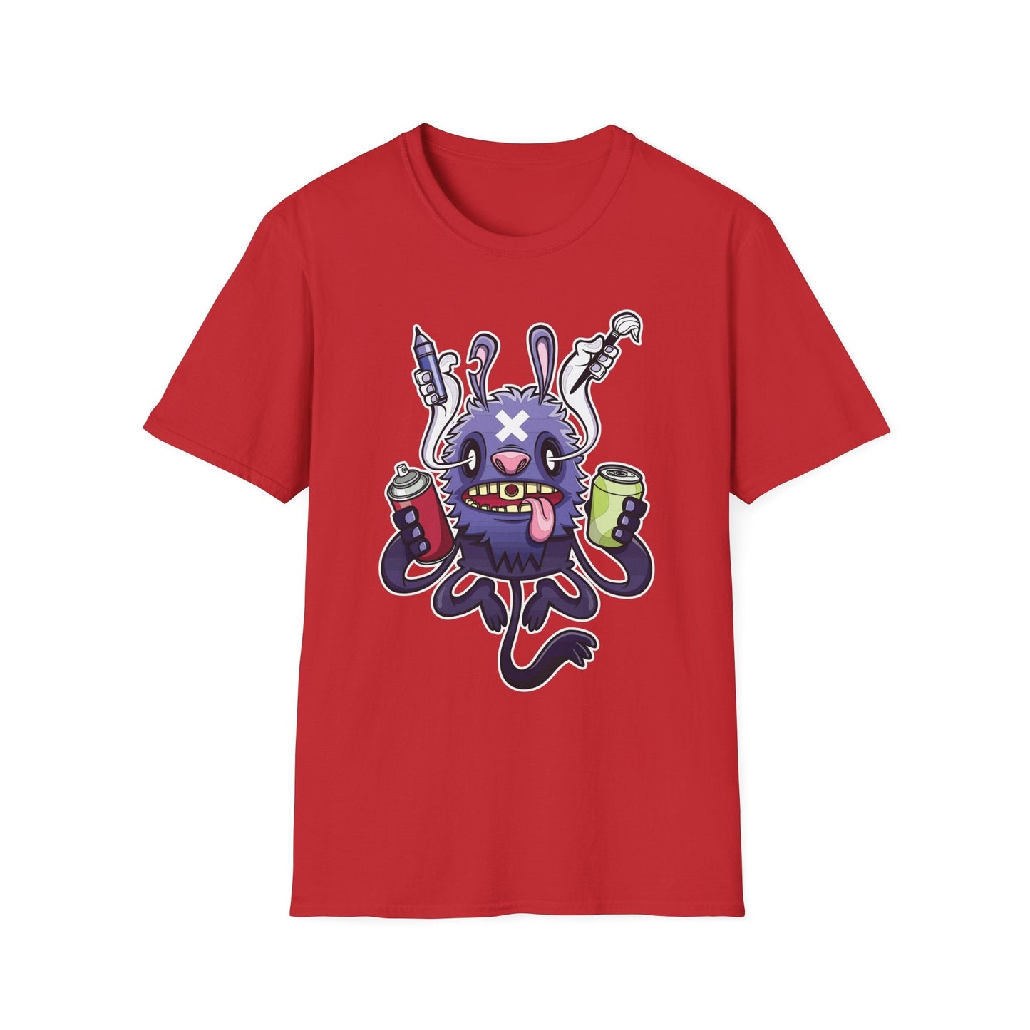 Cartoon T Shirt Animation T Shirt Funny Tee Shirt Unisex Softstyle Gildan 64000 Art Design