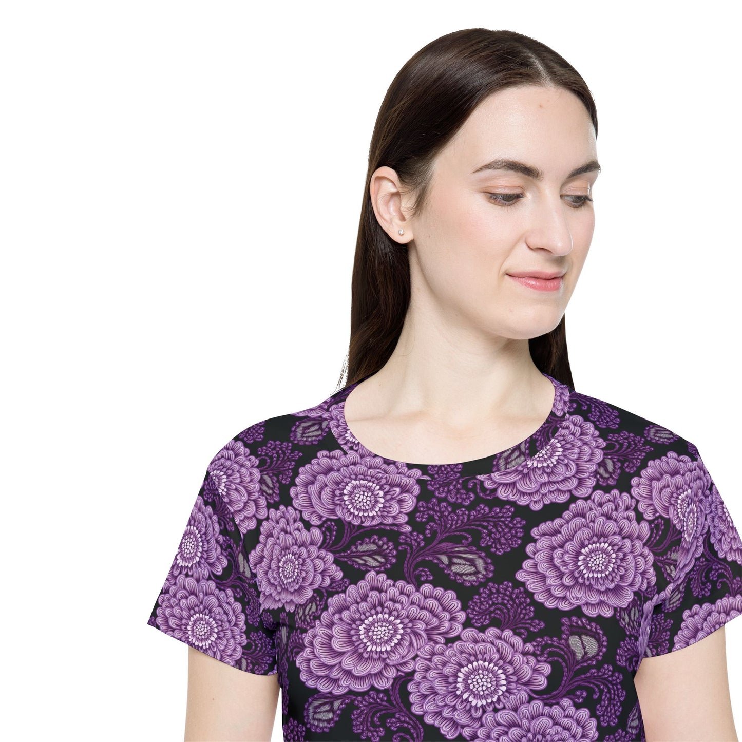 Lace Print Poly Shirt, Poly Shirt with Lace Print, Lace Shirt 66