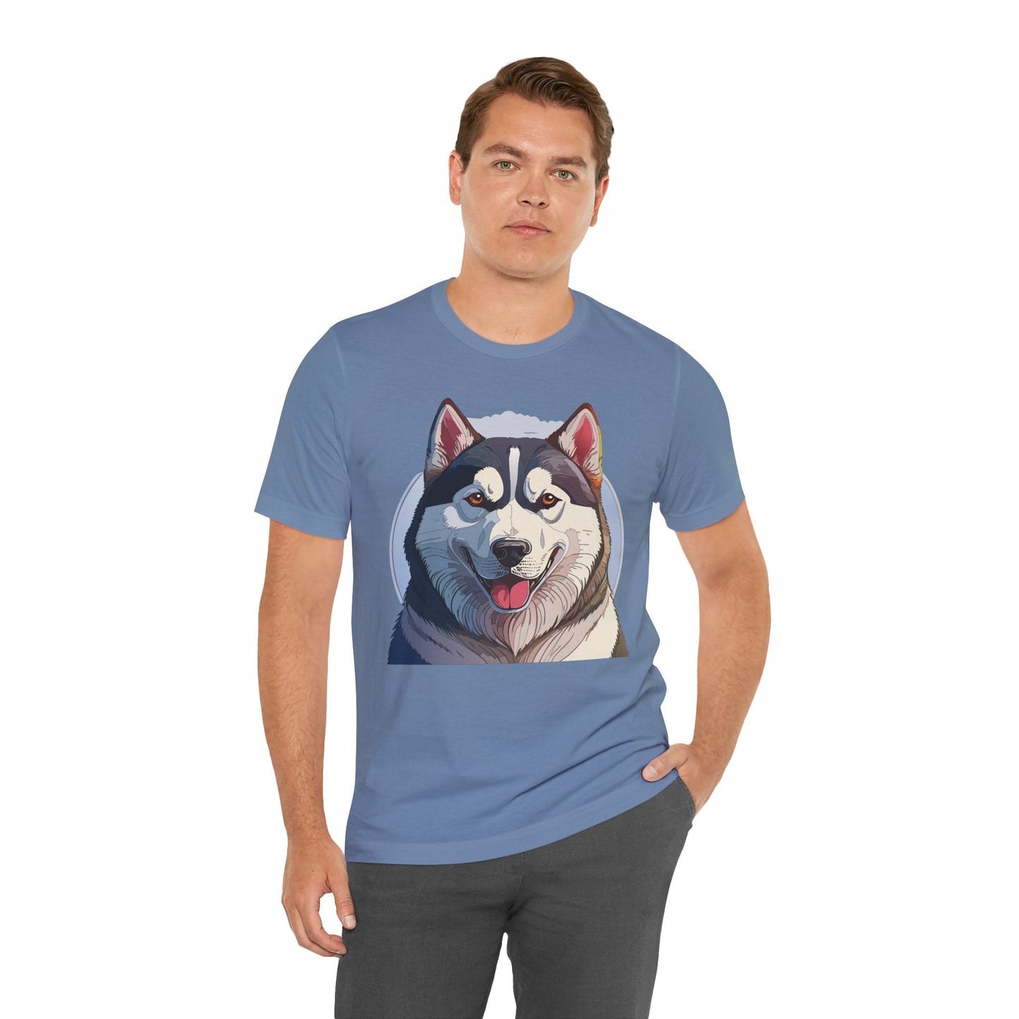 Unisex Animal Shirt Art Design Tee With Wild Animals Graphic Print Short Sleeve Style
