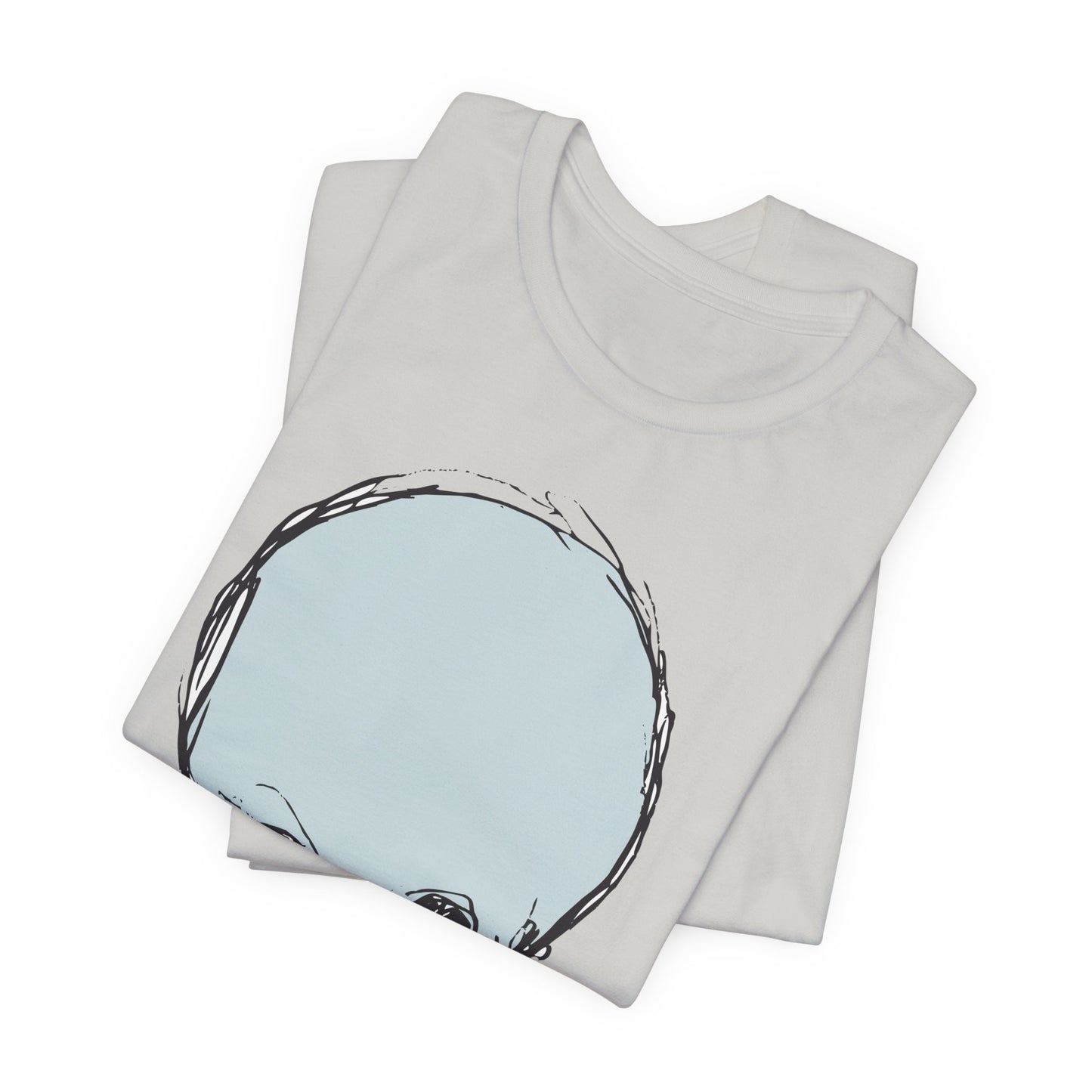 Lt Blue Skull Graphic Design Tee, Skull Shirt, Vintage Tees, Art Design T-Shirt, Vintage Graphic Tee, Art Shirts with Skulls