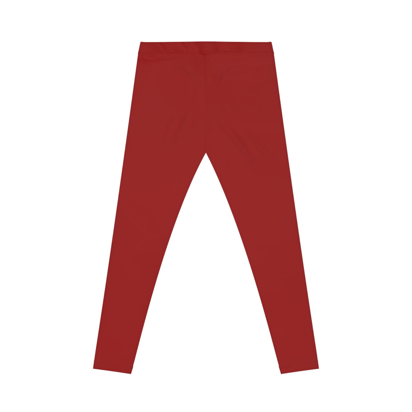 Oxblood Red Color Women's Poly-Span Casual Leggings XS-2XL