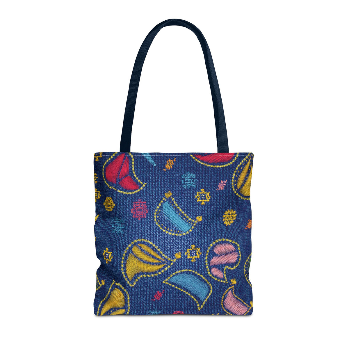 Diwali Graphic Denim Fabric Imitation Print Unisex Canvas Bag Poly Spun 3 Sizes Tote Bag 205-21