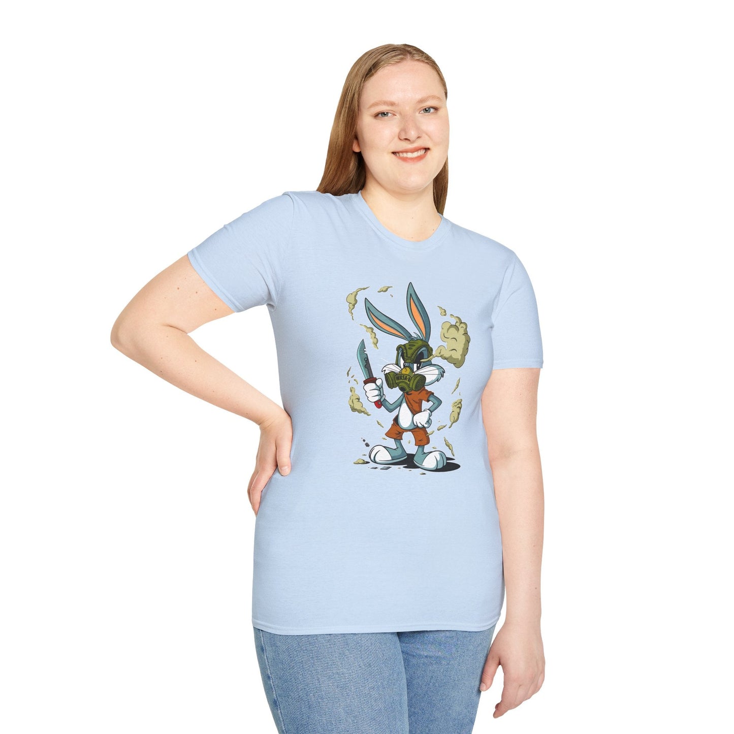 Bugs Bunny T Shirt Unisex Cartoon Graphic Tee Softstyle Gildan 64000 Short Sleeve